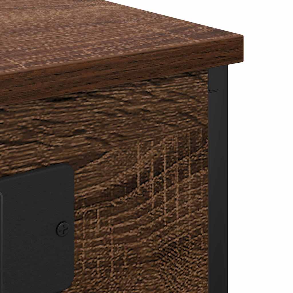 Natskab 2 stk. Brun eg 41 x 31 x 51 cm Konstrueret træ