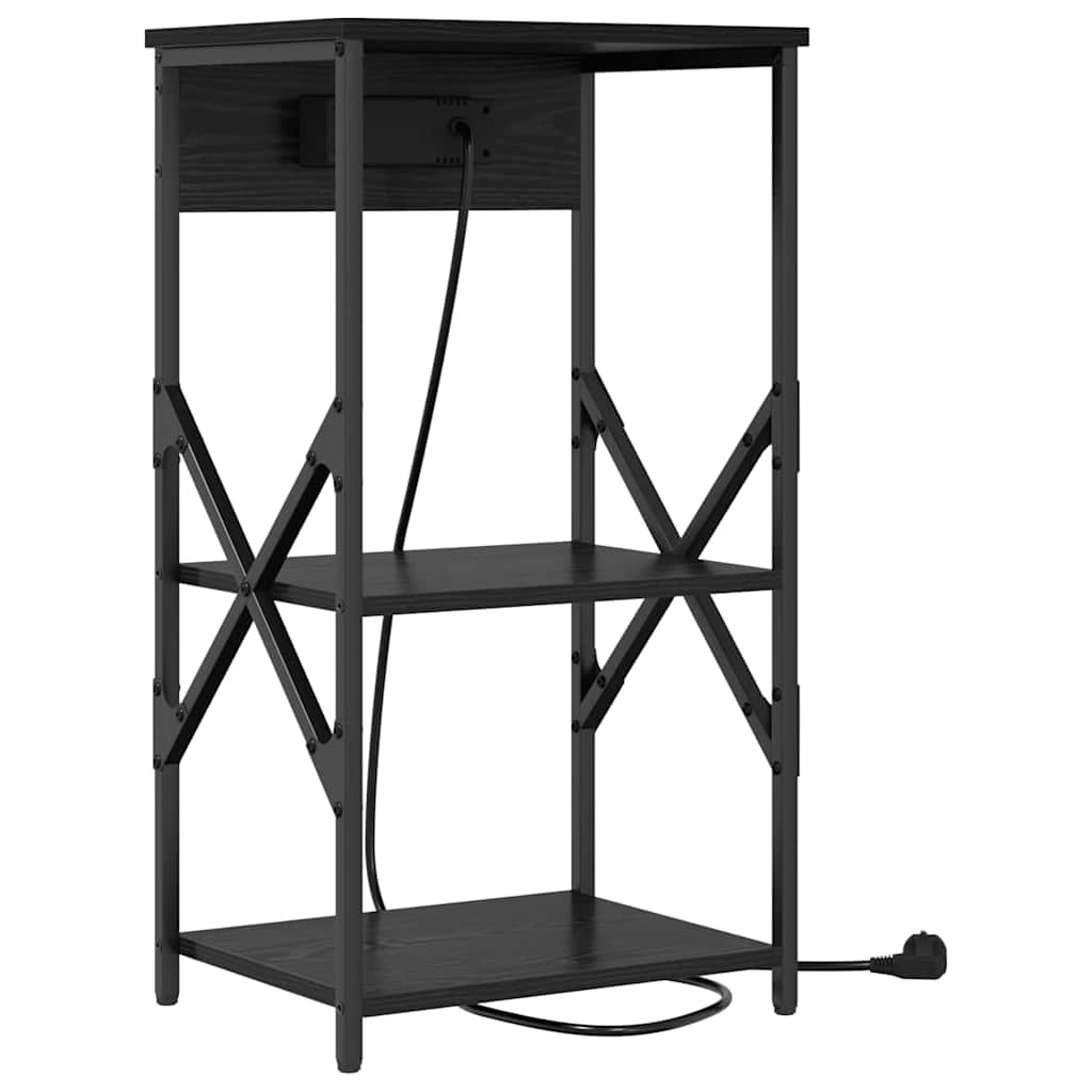 Natskab med hylde Sort eg 41 x 31 x 76 cm Konstrueret træ