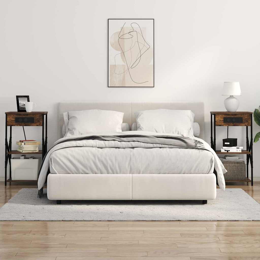 Natskab 2 stk. Røget eg 41 x 31 x 76 cm Konstrueret træ