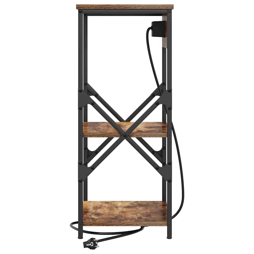 Natskab 2 stk. Røget eg 41 x 31 x 76 cm Konstrueret træ