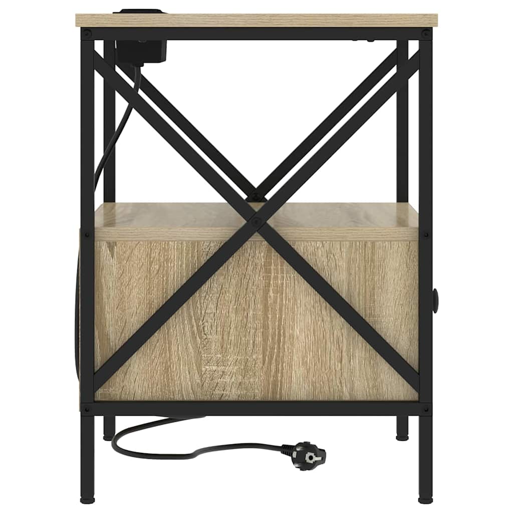 Natskab 2 stk. Sonoma eg 41,5 x 40,5 x 55 cm Konstrueret træ
