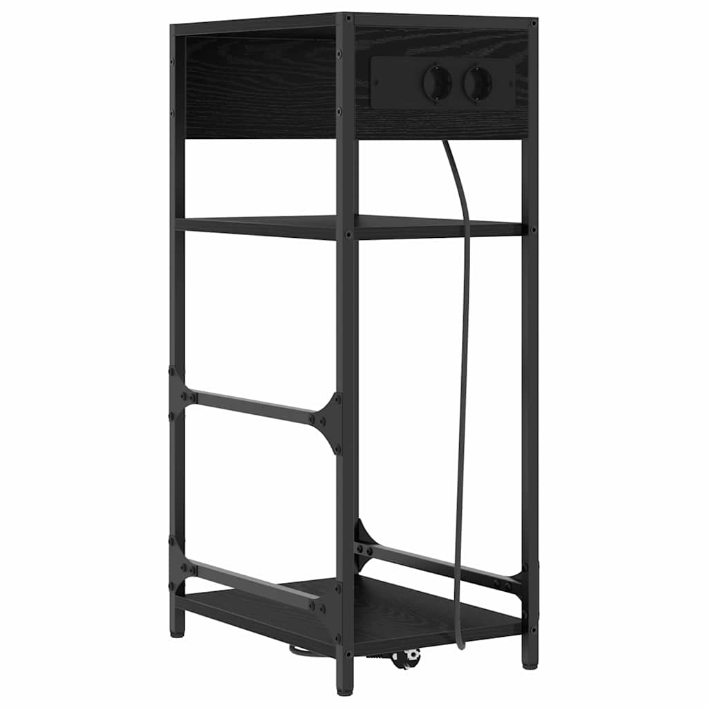 Natskab Sort eg 40 x 27 x 76 cm Konstrueret træ