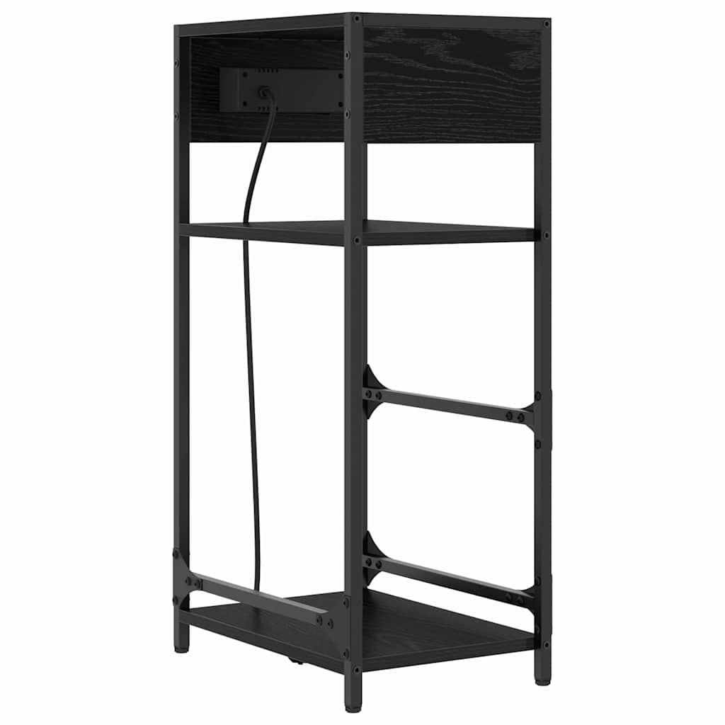 Natskab Sort eg 40 x 27 x 76 cm Konstrueret træ