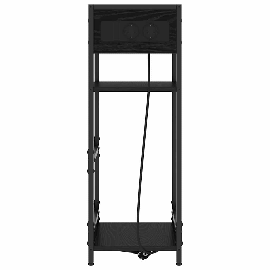 Natskab Sort eg 40 x 27 x 76 cm Konstrueret træ