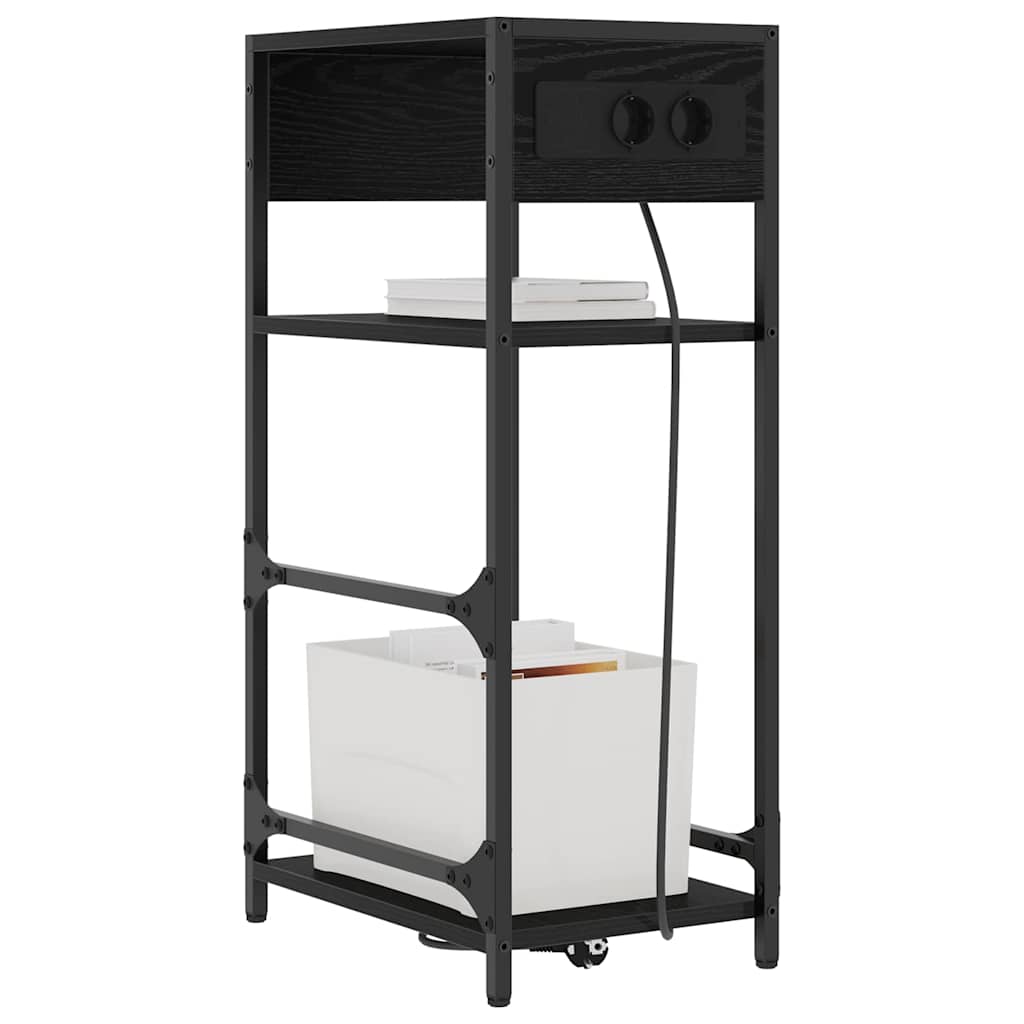 Natskab Sort eg 40 x 27 x 76 cm Konstrueret træ