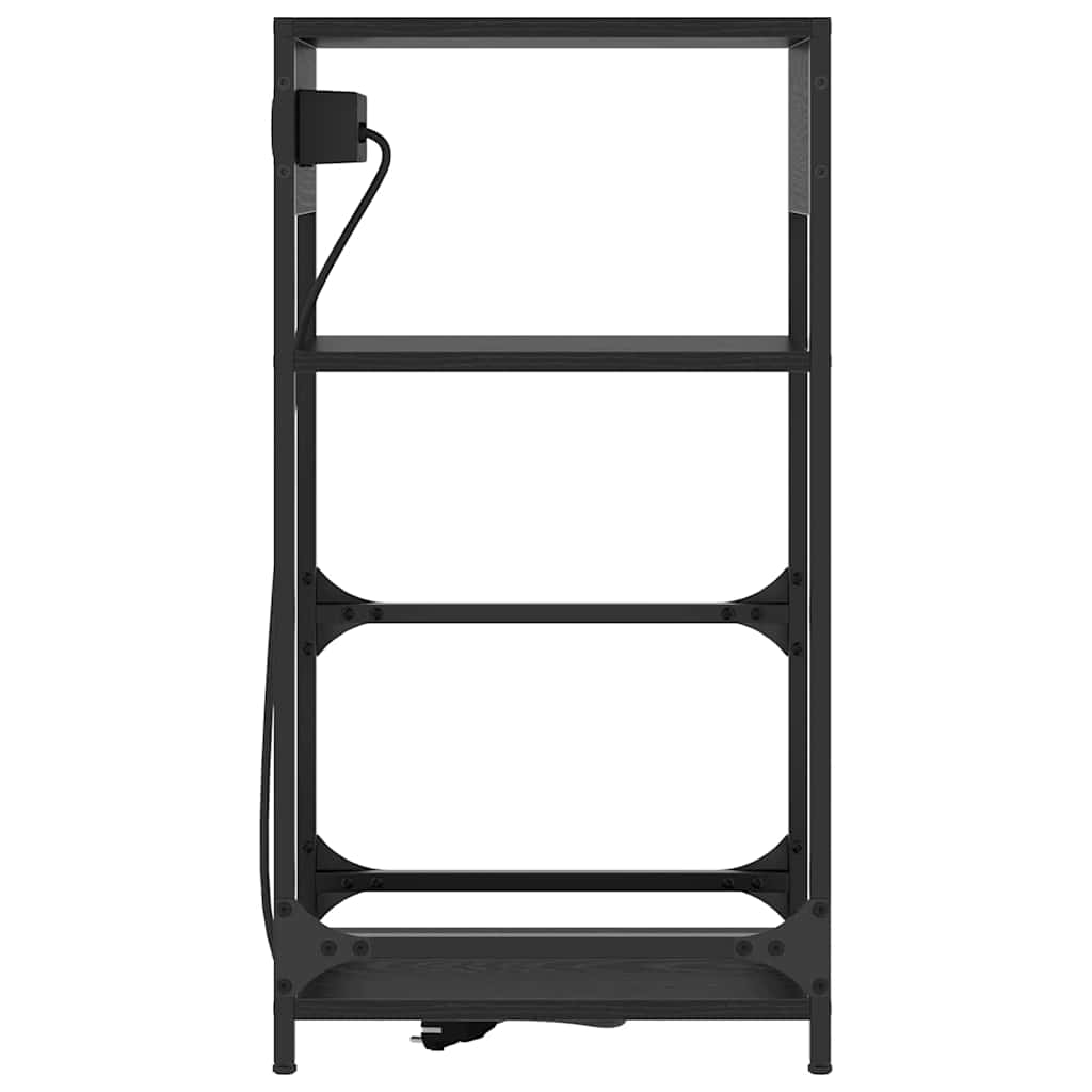 Natskab Sort eg 40 x 27 x 76 cm Konstrueret træ