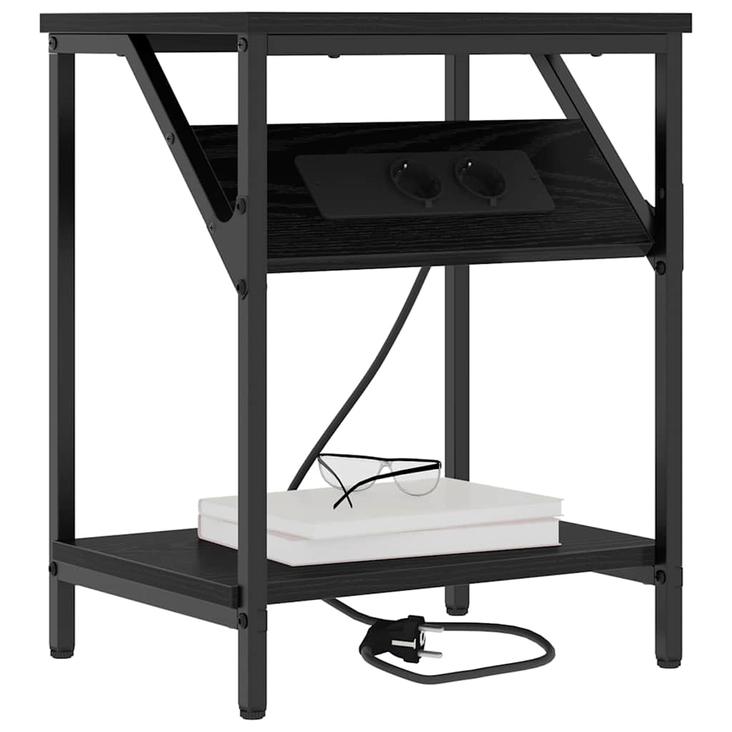 Natskab Sort eg 38 x 30 x 48 cm Konstrueret træ