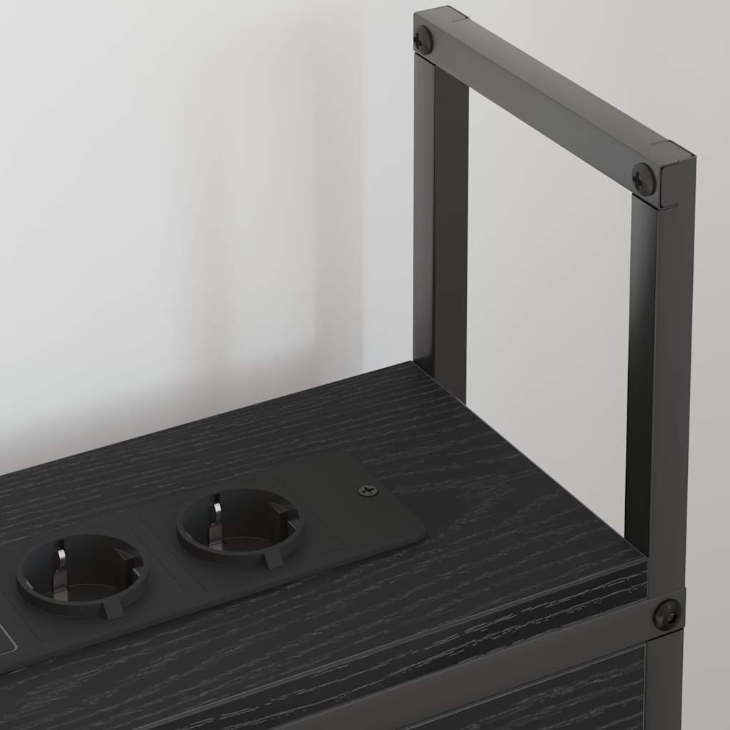 Opbevaringshovedgavl med Opladningsstation Sort eg
