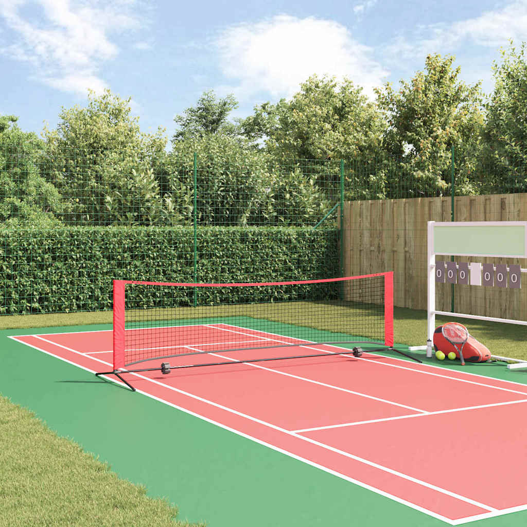 Tennis Net Sort og rød 301 x 90,5 x 87 cm Polyester