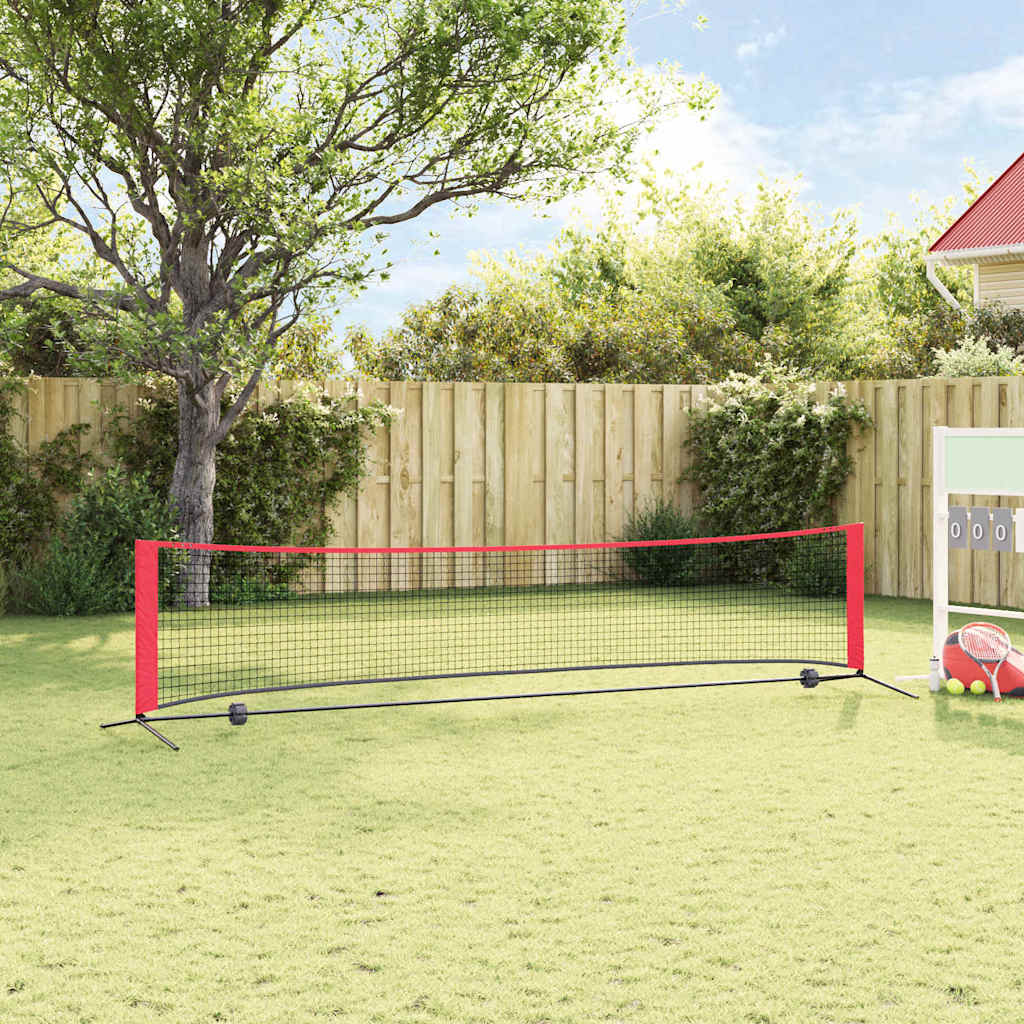 Tennis Net Sort og rød 396 x 92 x 87 cm Polyester