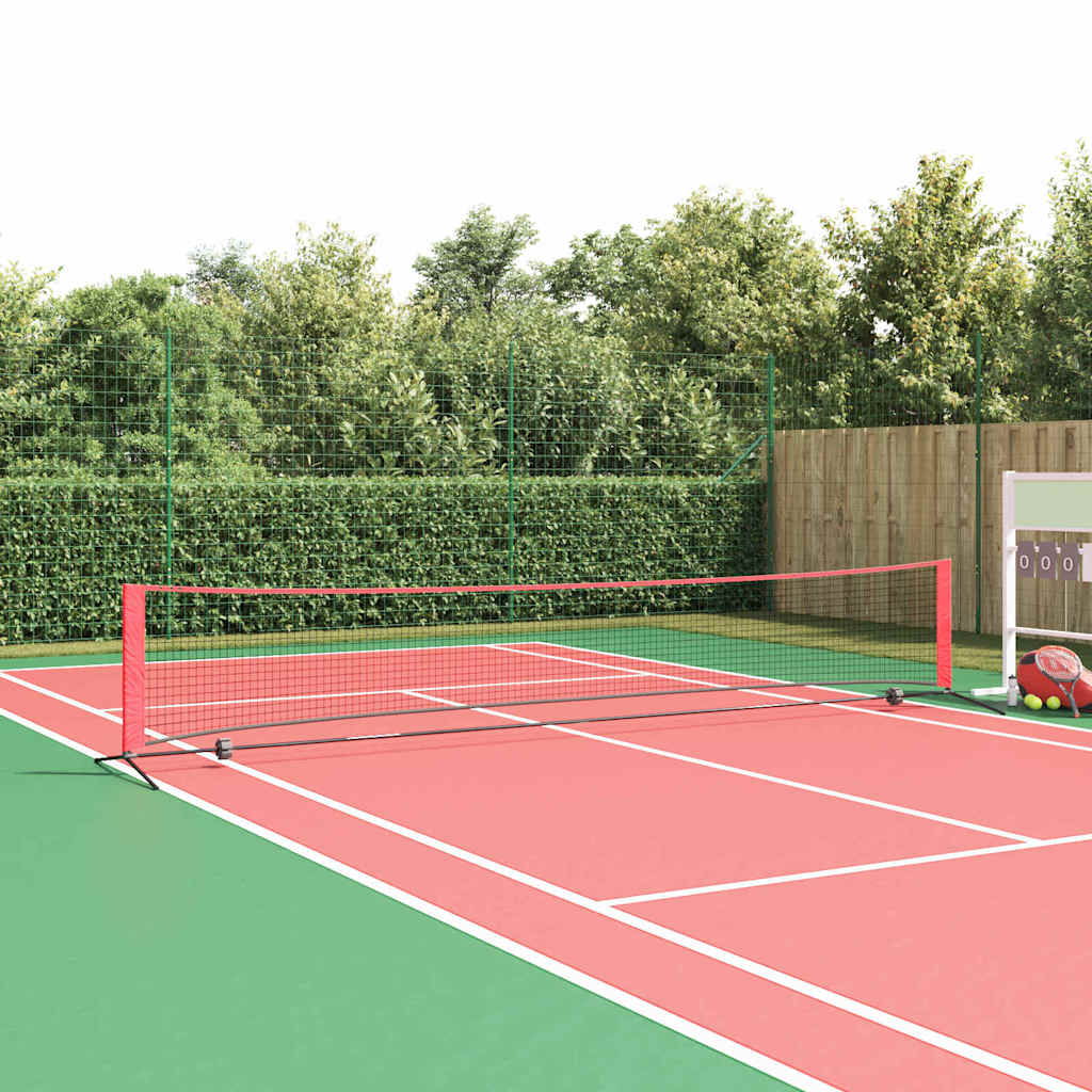 Tennis Net Sort og rød 494,5 x 90 x 87 cm Polyester