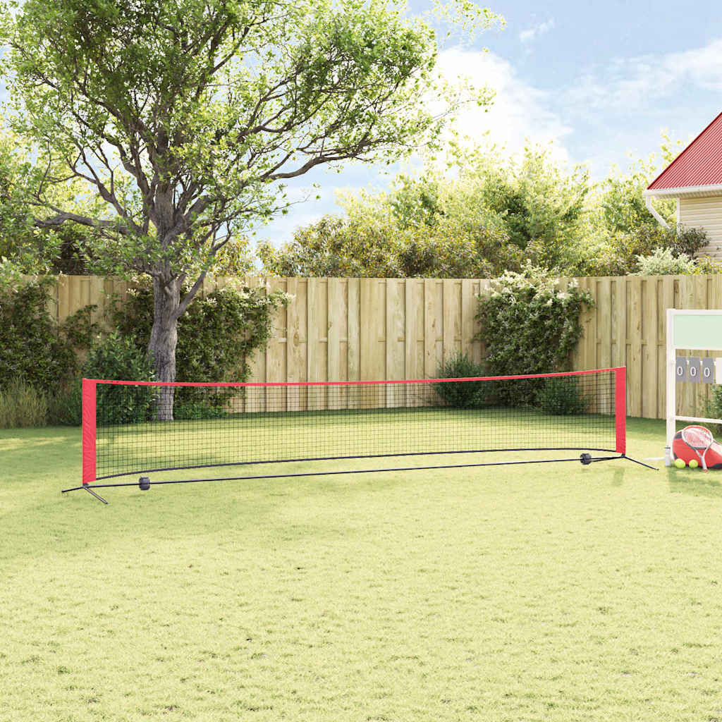 Tennis Net Sort og rød 494,5 x 90 x 87 cm Polyester