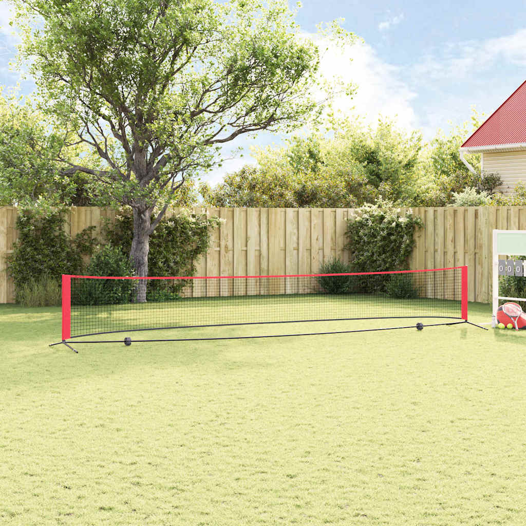 Tennis Net Sort og rød 595 x 90,5 x 87 cm Polyester