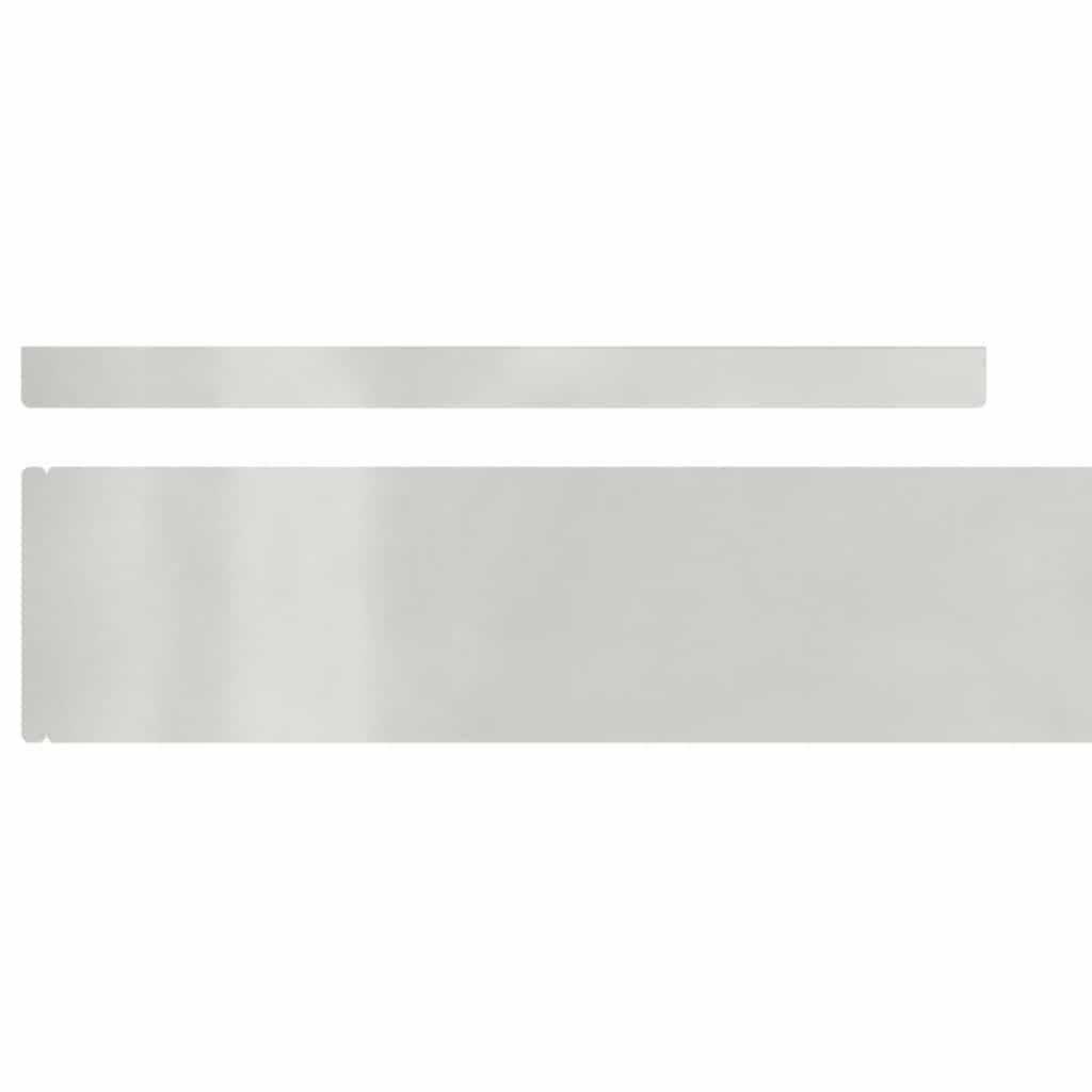 Plænekant 4 stk. 450 x 10 cm Rustfrit stål Sølv