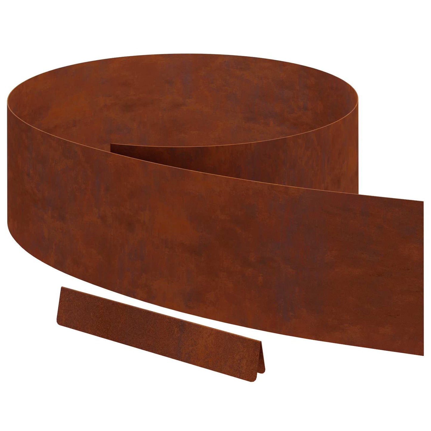 Plænekant 4 stk. 450 x 20 cm Cortenstål Rusten