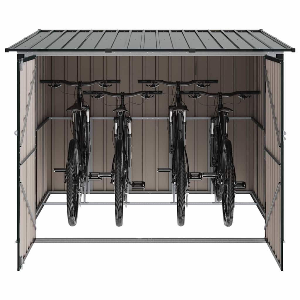 Cykelskur 3 stk. Antracit 216 x 207 x 158 cm Metal