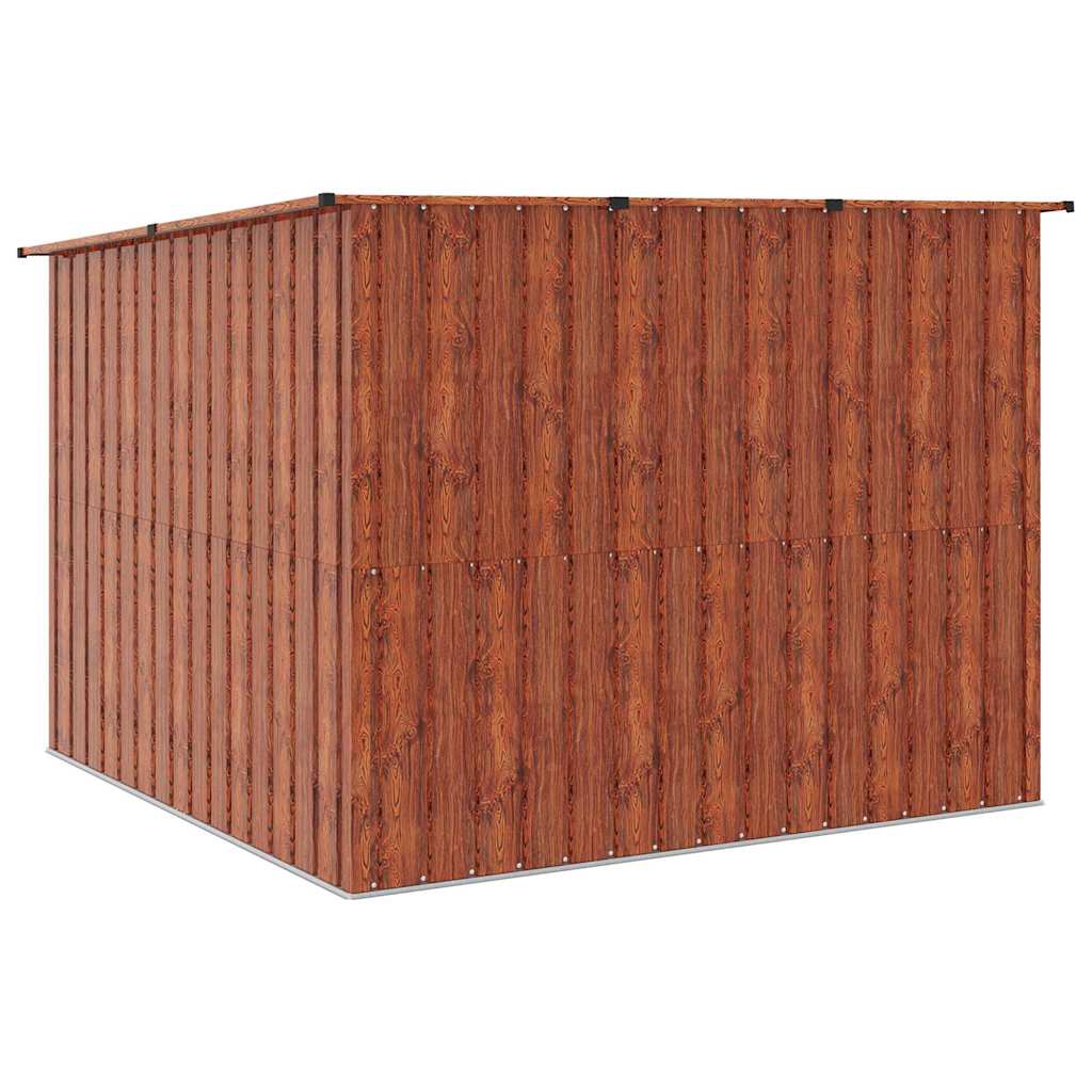Cykelskur 3 stk. Brun 216 x 207 x 158 cm Metal