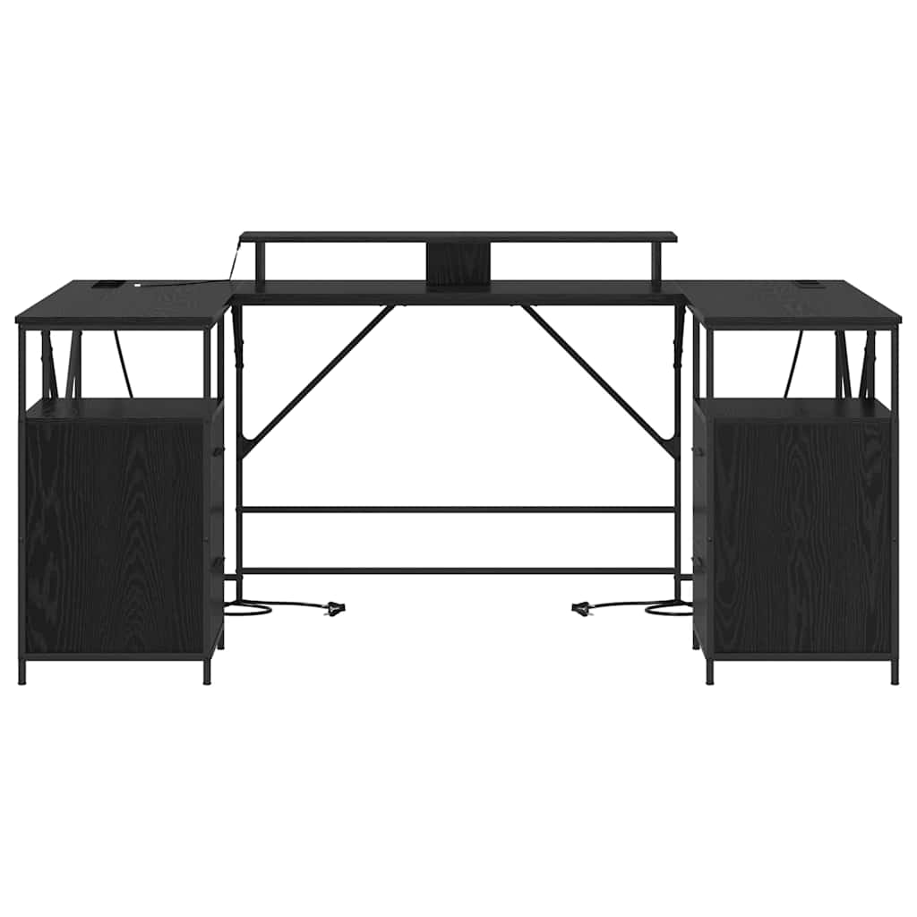 Bord Sort eg Konstrueret træ 182 x 101 x 87,5 cm