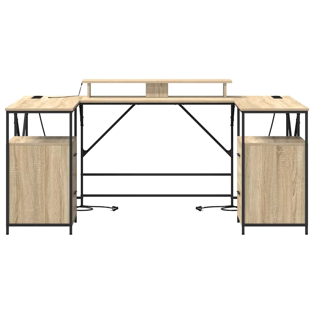 Bord Sonoma eg Konstrueret træ 182 x 101 x 87,5 cm