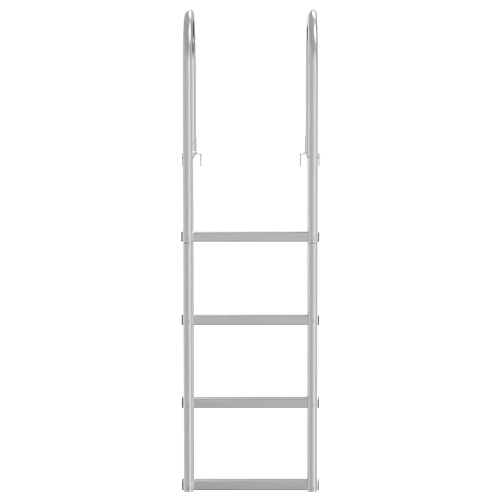 4-trins dokstige Sølv 45 ×11,5 ×162 cm Aluminium