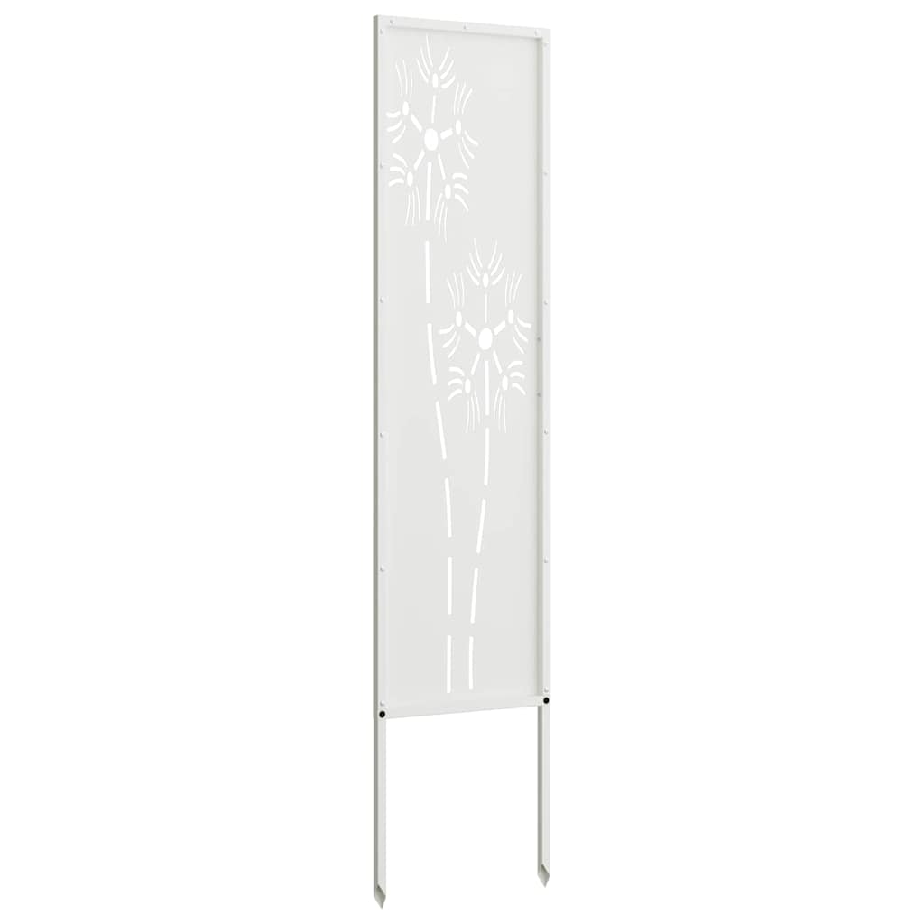 Have privatliv skærm Fretwork Hvid 32 x 140 cm Koldvalset stål