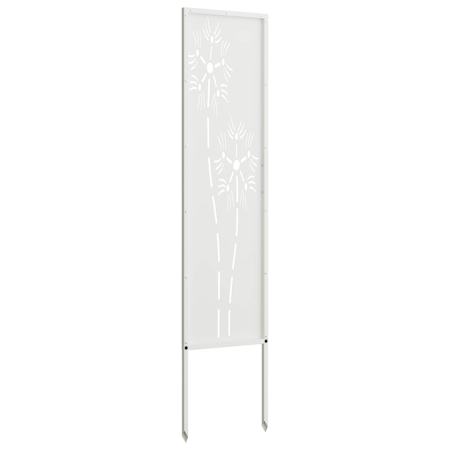 Have privatliv skærm Fretwork Hvid 32 x 140 cm Koldvalset stål