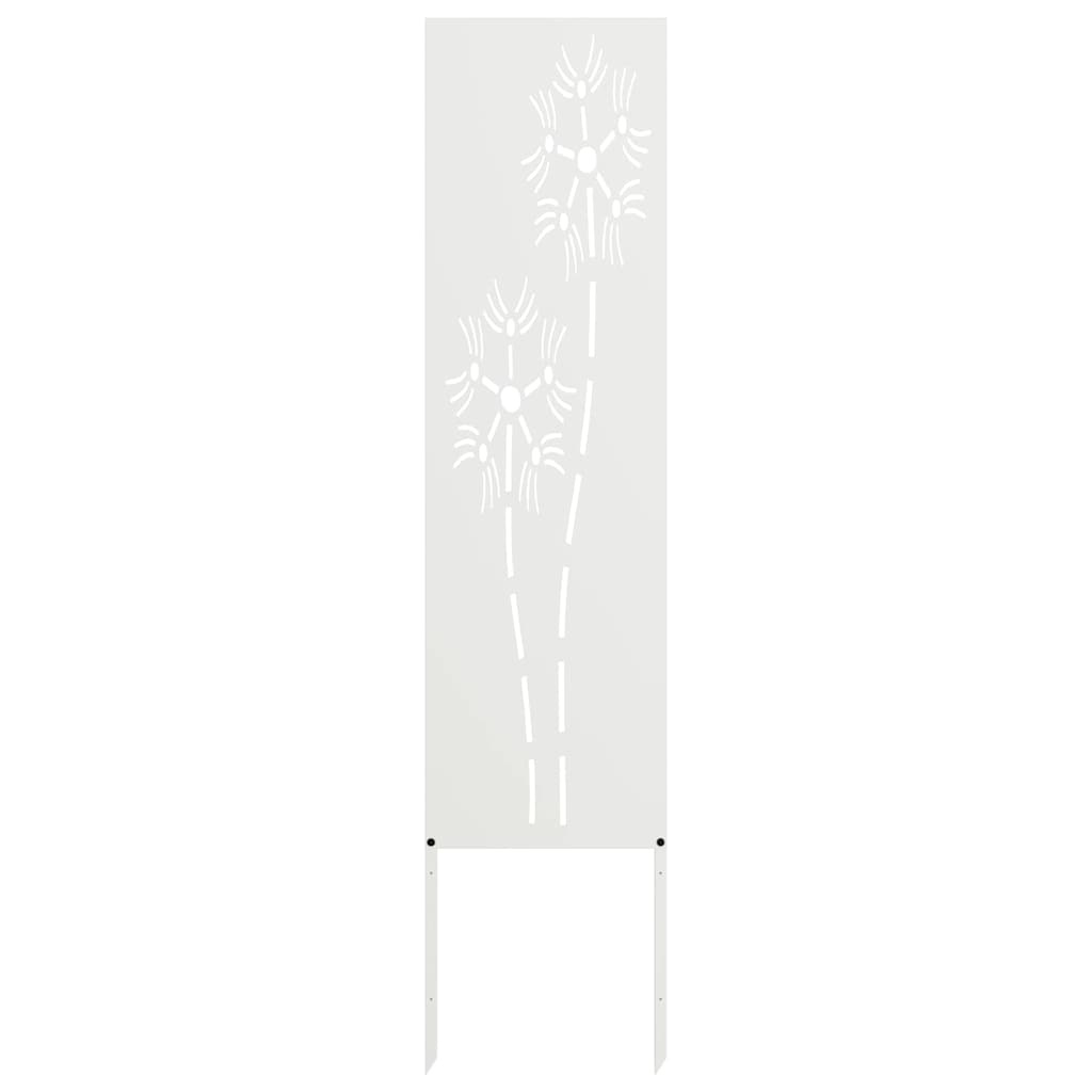 Have privatliv skærm Fretwork Hvid 32 x 140 cm Koldvalset stål
