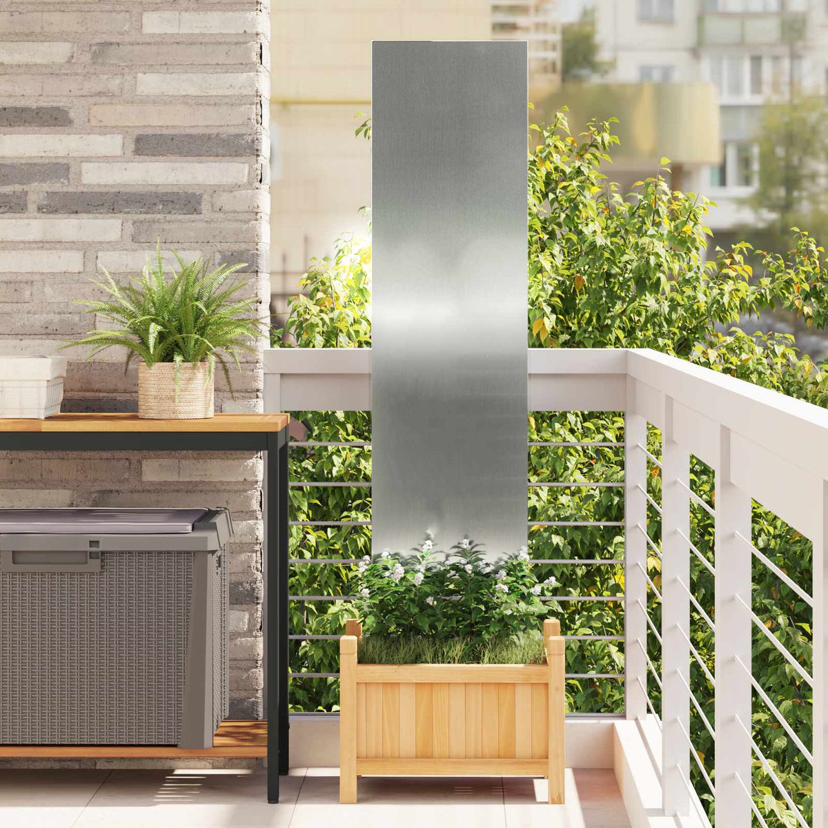 Have privatliv skærm Sølv 32 x 140 cm Galvaniseret stål