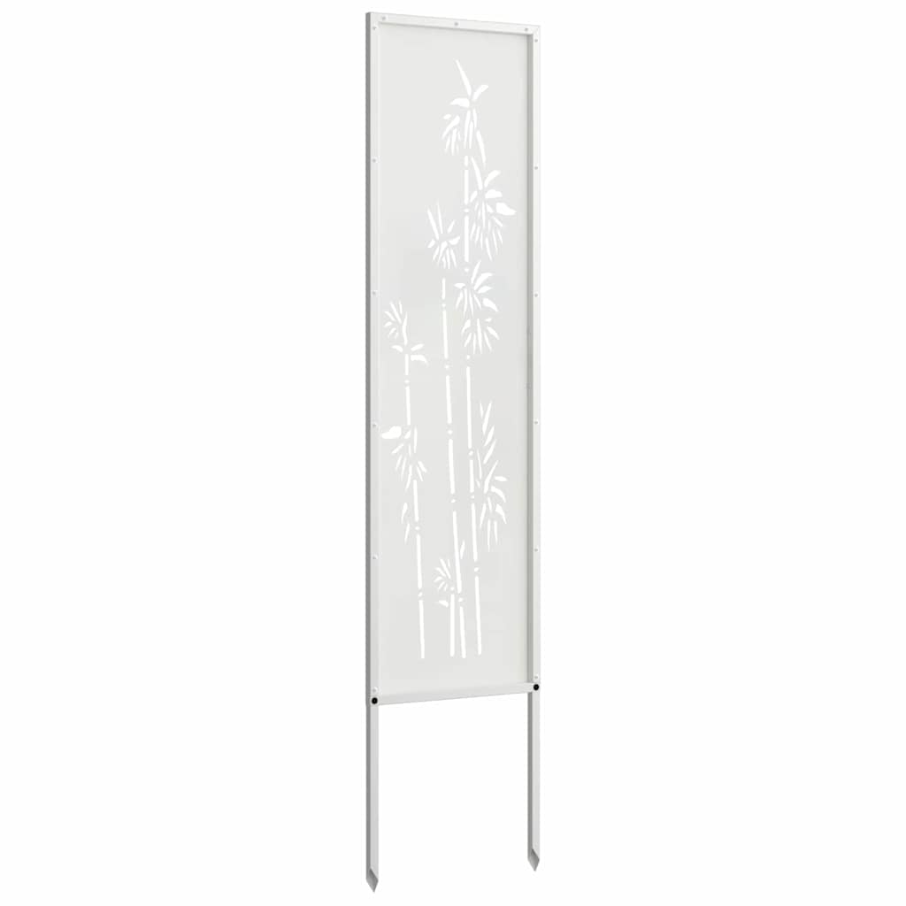 Have privatliv skærm Blomstret Hvid 32 x 140 cm Koldvalset stål