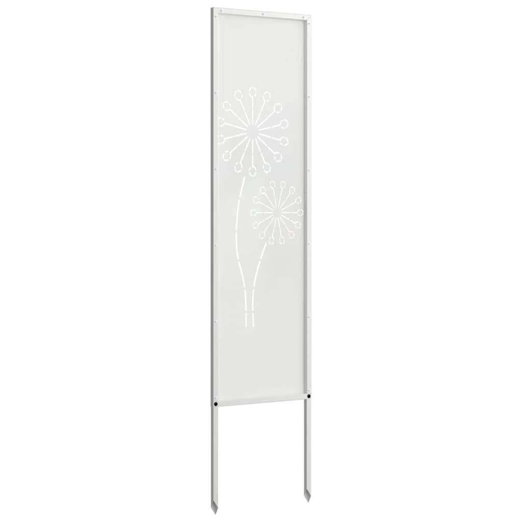 Have privatliv skærm Fretwork Hvid 32 x 140 cm Koldvalset stål
