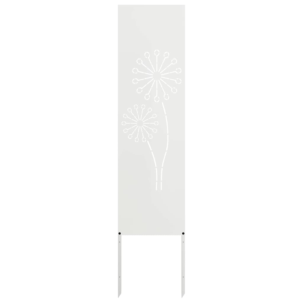 Have privatliv skærm Fretwork Hvid 32 x 140 cm Koldvalset stål
