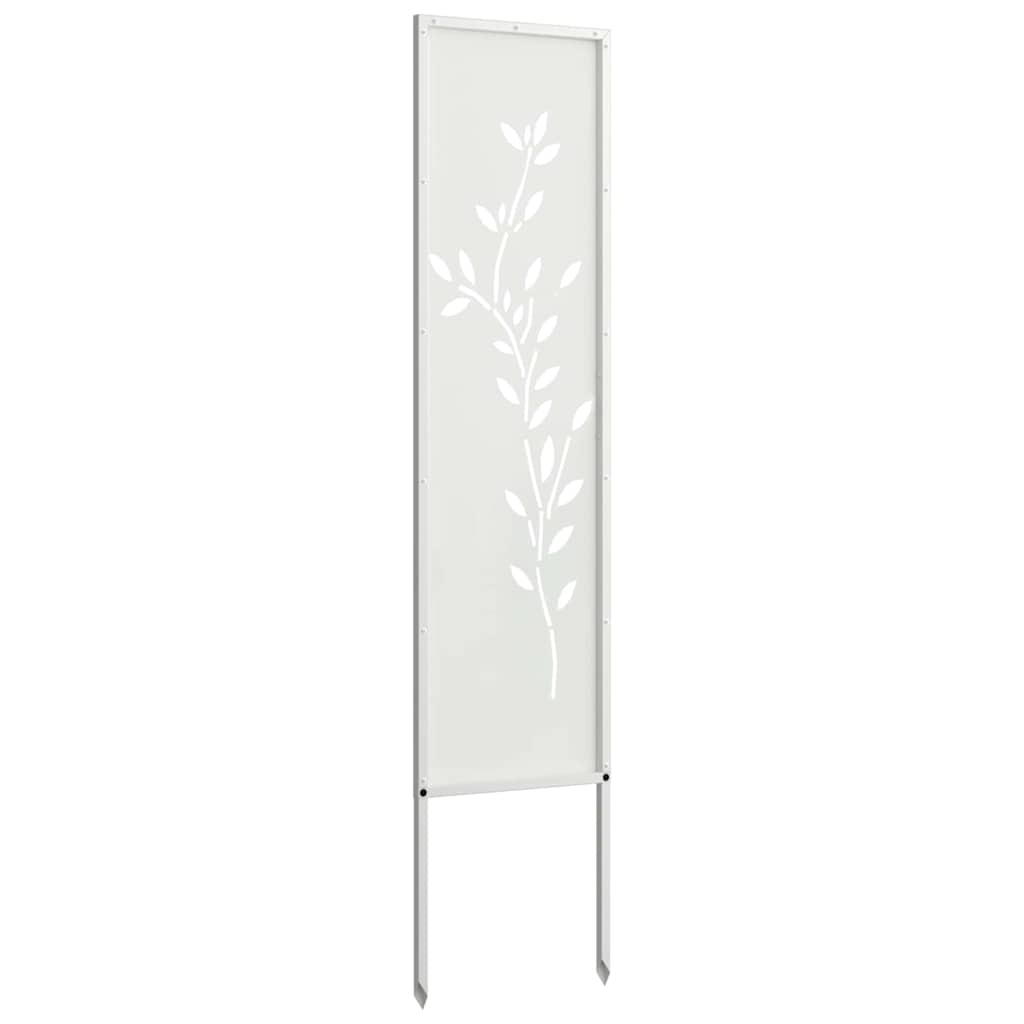Have privatliv skærm Blomstret Hvid 32 x 140 cm Koldvalset stål