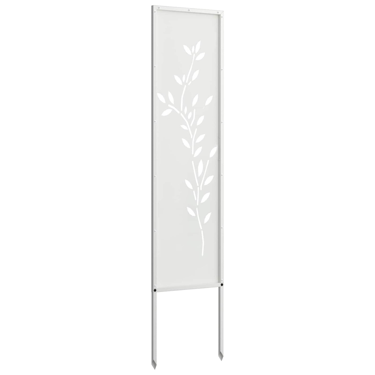 Have privatliv skærm Blomstret Hvid 32 x 140 cm Koldvalset stål