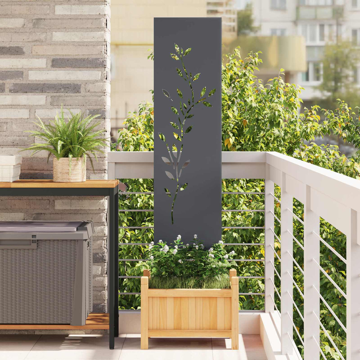 Have privatliv skærm Antracit 32 x 140 cm Koldvalset stål