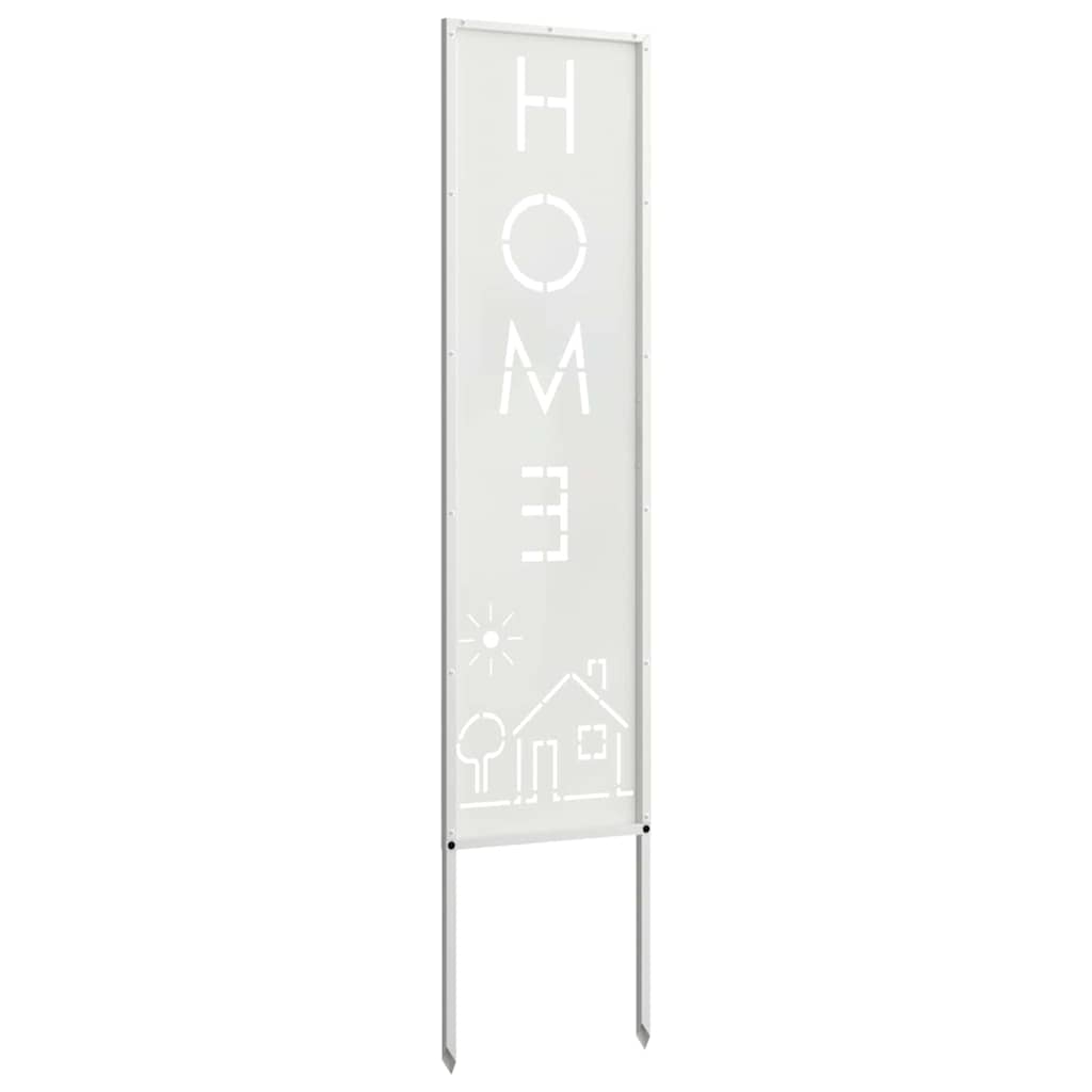 Have privatliv skærm Fretwork Hvid 32 x 140 cm Koldvalset stål