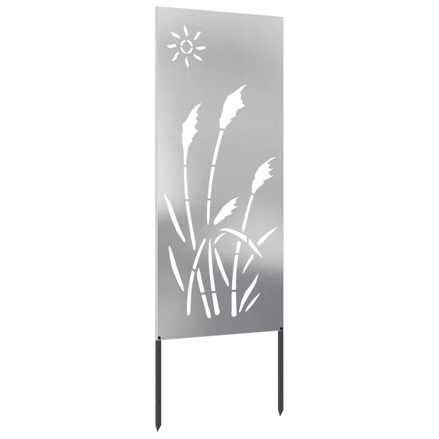 Have privatliv skærm Fretwork Sølv 50 x 140 cm Rustfrit stål