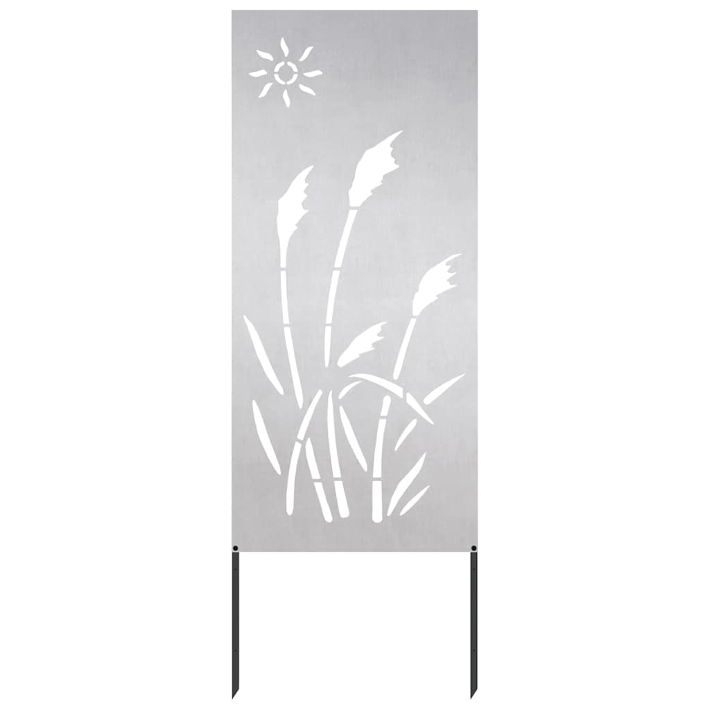 Have privatliv skærm Fretwork Sølv 50 x 140 cm Rustfrit stål