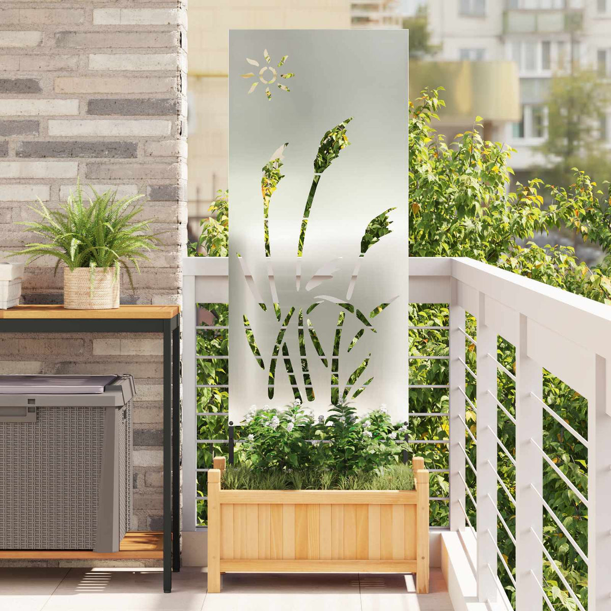 Have privatliv skærm Sølv 50 x 140 cm Galvaniseret stål