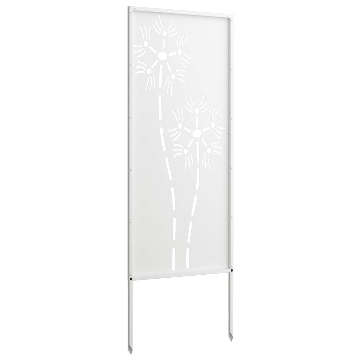 Have privatliv skærm Fretwork Hvid 50 x 140 cm Koldvalset stål