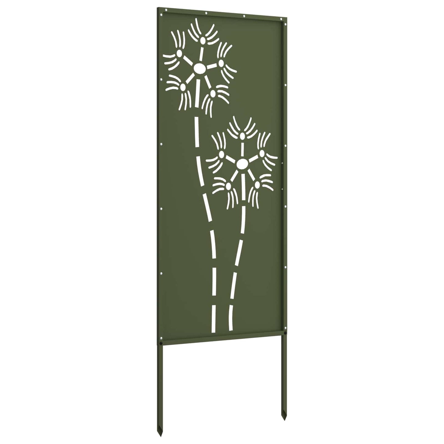 Have privatliv skærm Olivengrøn 50 x 140 cm Koldvalset stål