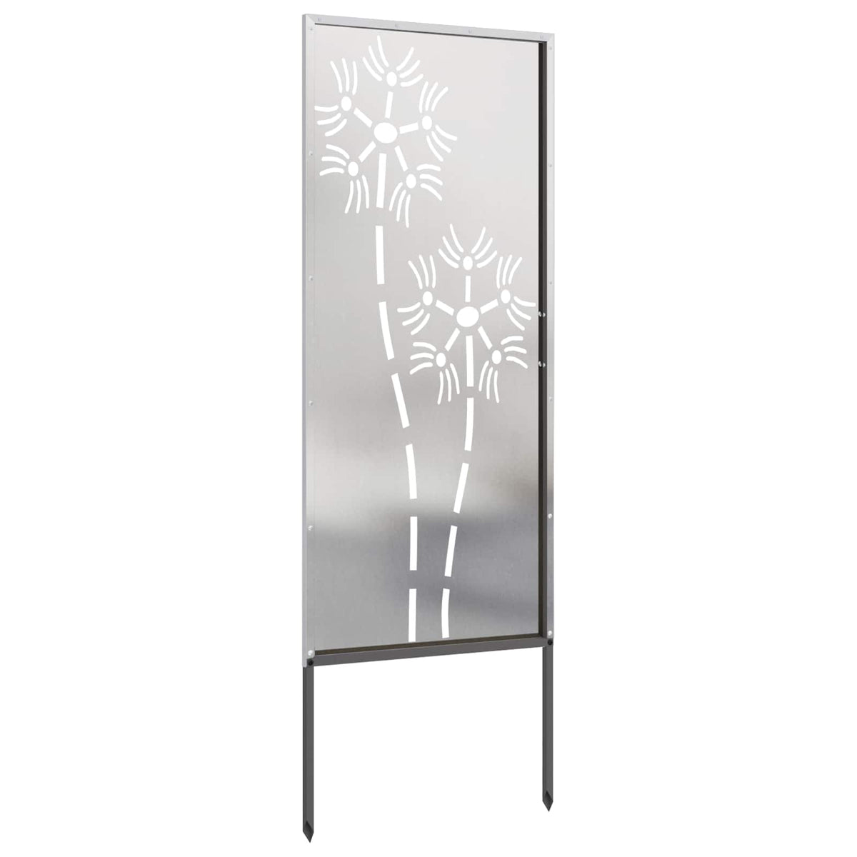 Have privatliv skærm Fretwork Sølv 50 x 140 cm Rustfrit stål