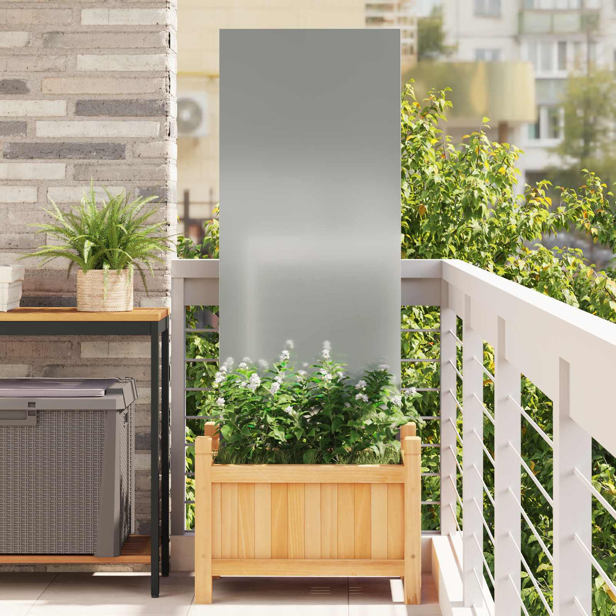 Have privatliv skærm Sølv 50 x 140 cm Galvaniseret stål