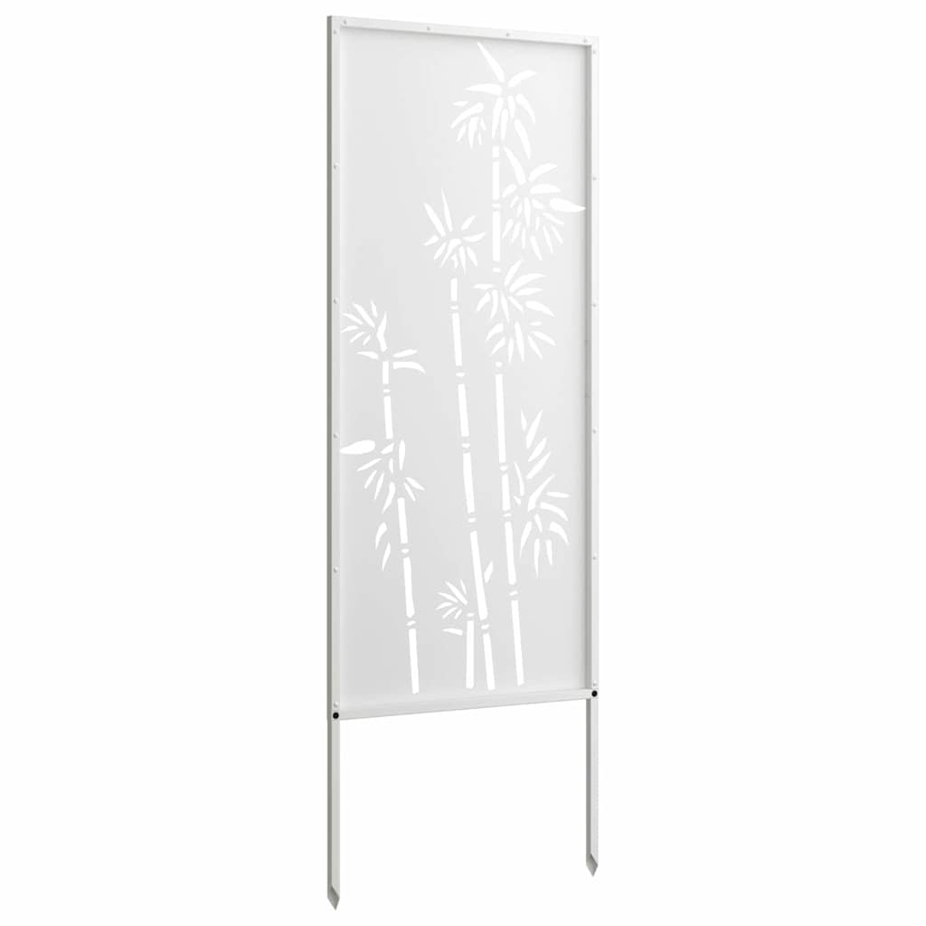 Have privatliv skærm Blomstret Hvid 50 x 140 cm Koldvalset stål