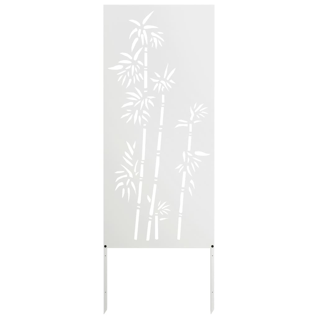 Have privatliv skærm Blomstret Hvid 50 x 140 cm Koldvalset stål