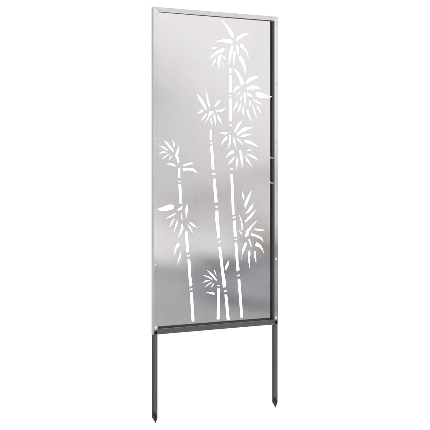 Have privatliv skærm Blomstret Sølv 50 x 140 cm Rustfrit stål