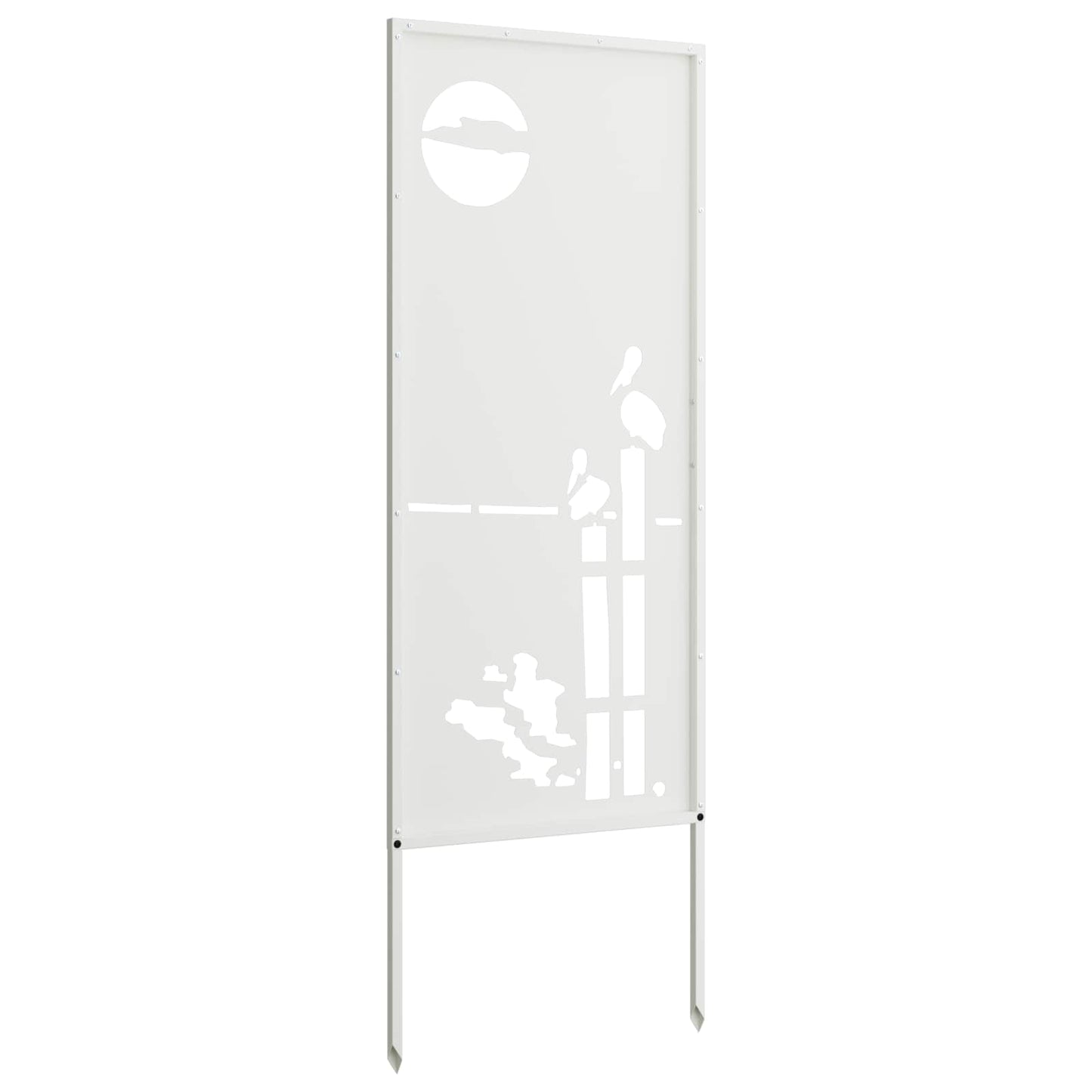 Have privatliv skærm Fretwork Hvid 50 x 140 cm Koldvalset stål