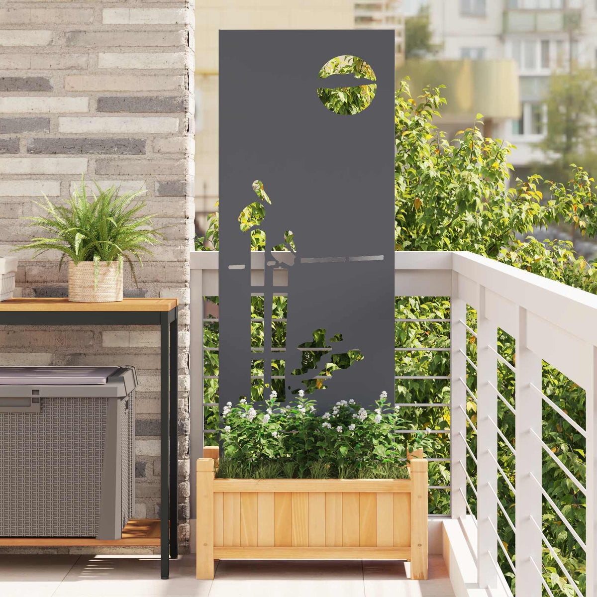 Have privatliv skærm Antracit 50 x 140 cm Koldvalset stål