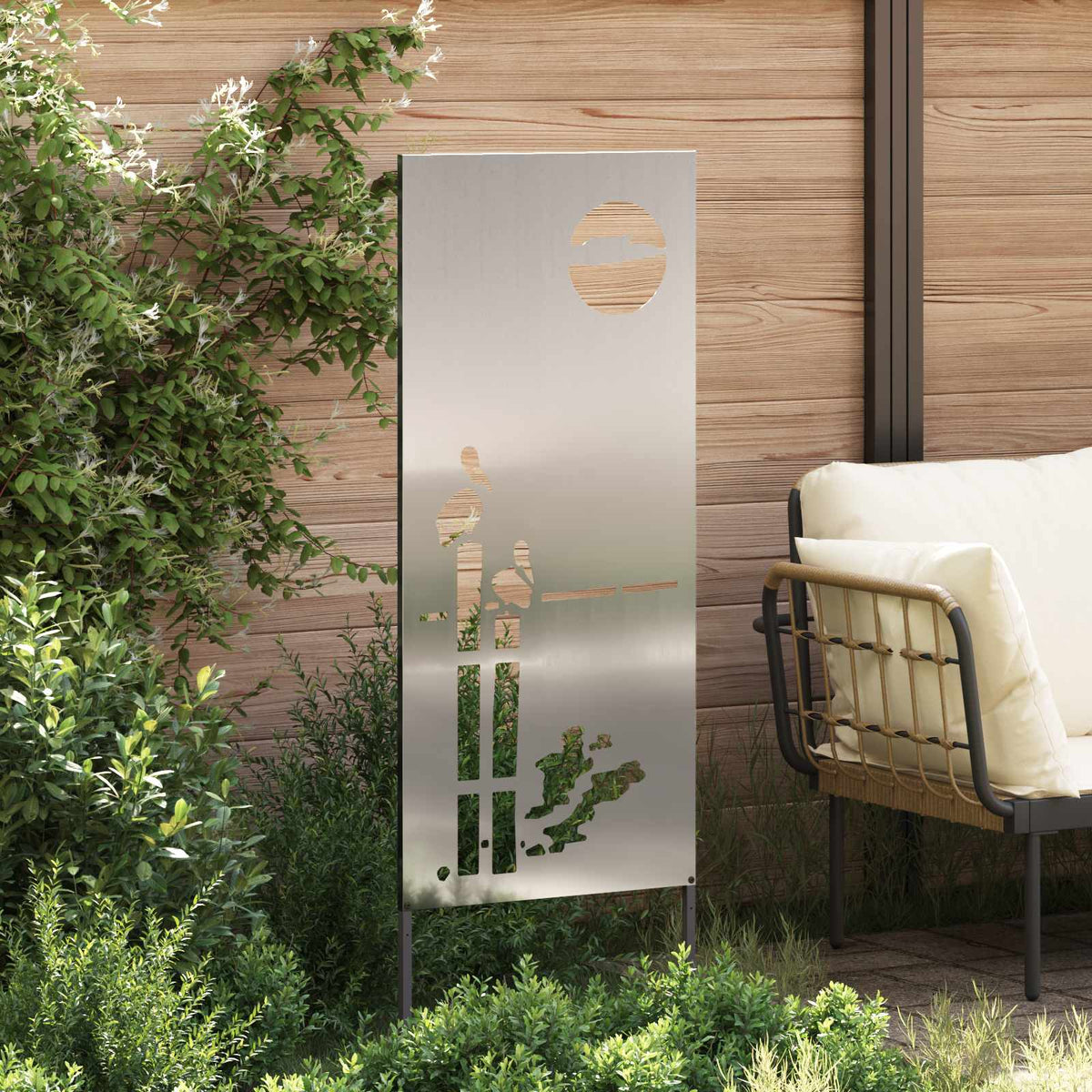 Have privatliv skærm Sølv 50 x 140 cm Galvaniseret stål