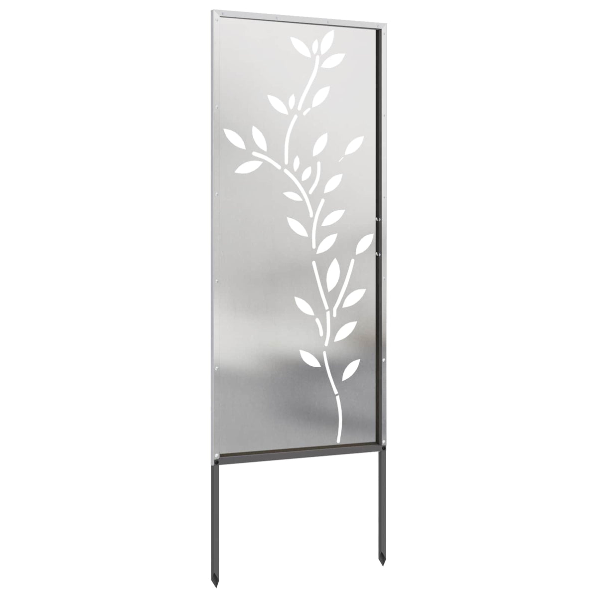 Have privatliv skærm Blomstret Sølv 50 x 140 cm Rustfrit stål