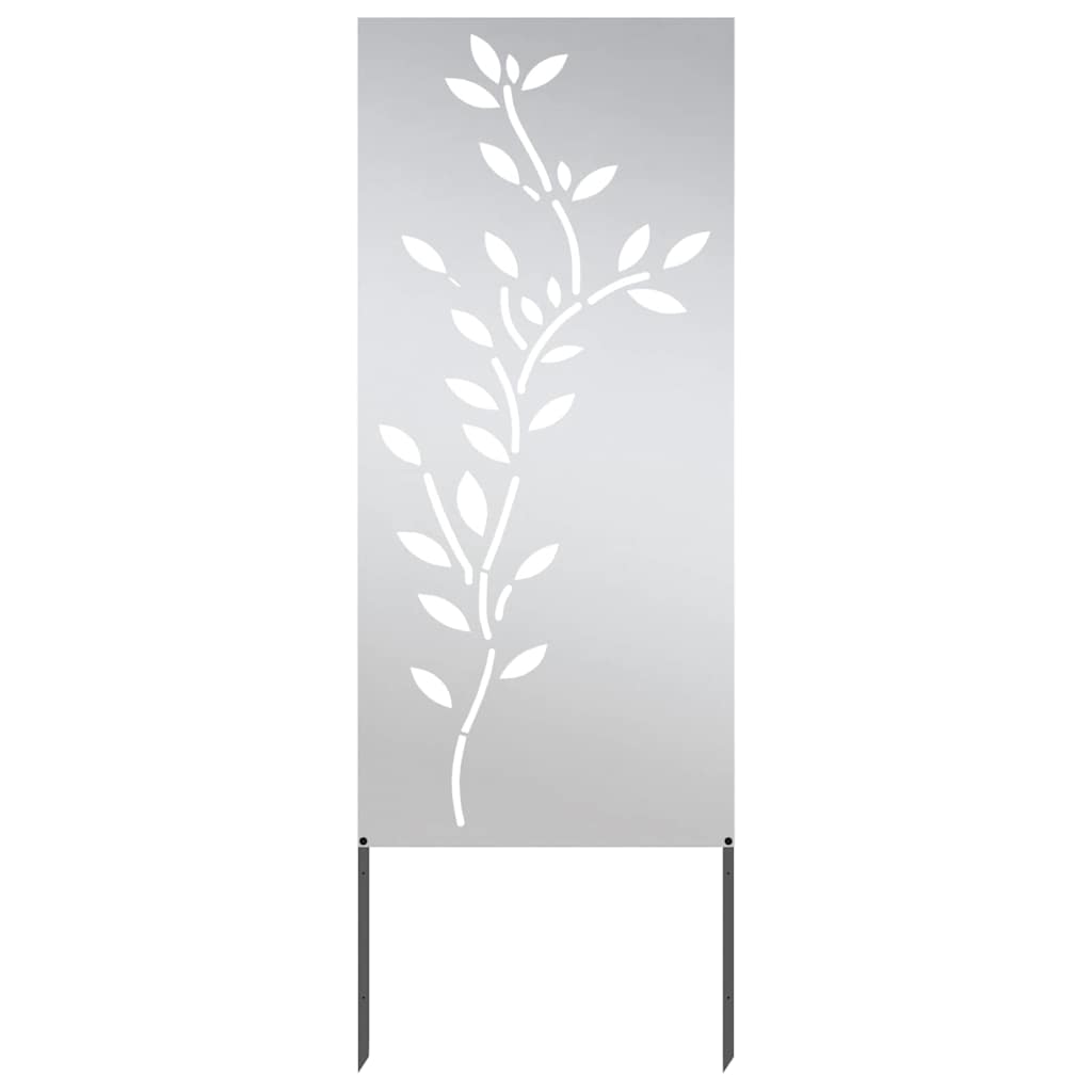 Have privatliv skærm Blomstret Sølv 50 x 140 cm Rustfrit stål